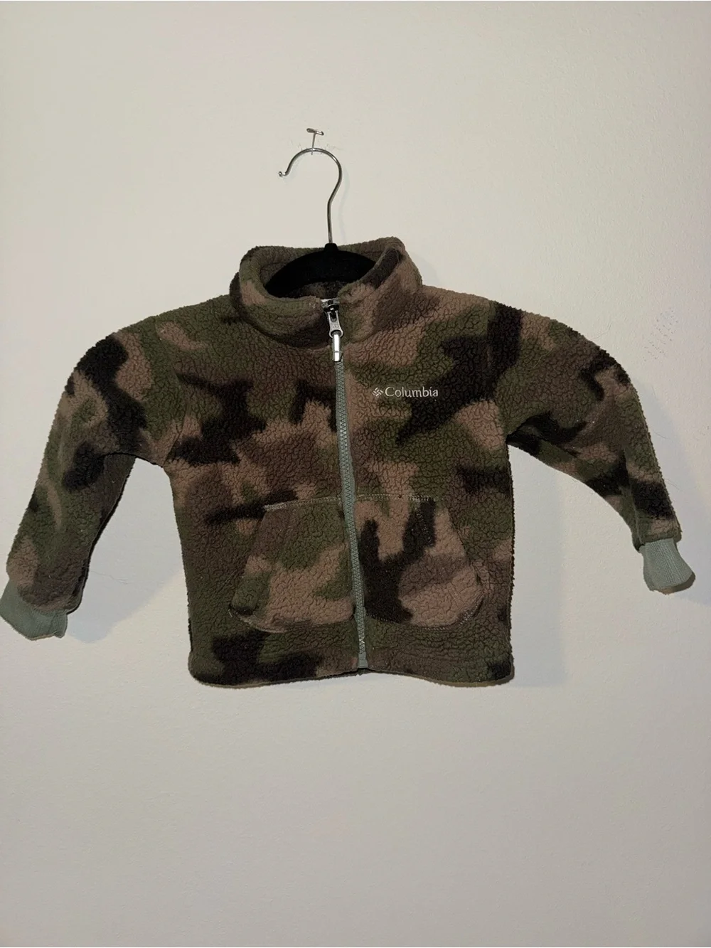 Columbia Camouflage Sherpa Hoodie - Olive Green/Brown